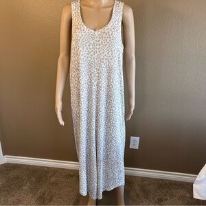 Z Supply Women's Luna Leopard Maxi Dress V-Neck Sz XL